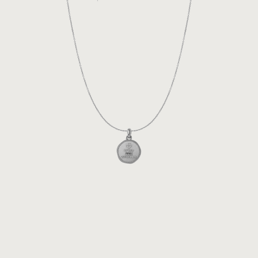 Love Coin on Classic Chain in Silver