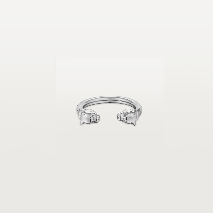 Open Leopard Ring Silver