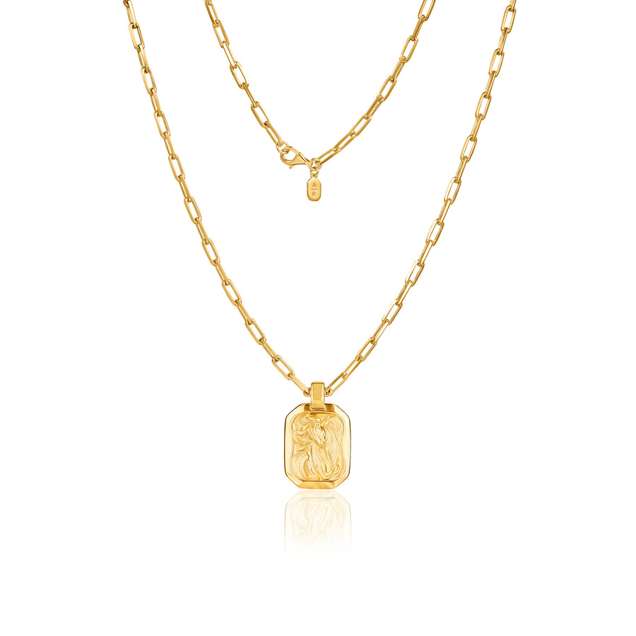 Taurus Pendant Zodiac Birthstone Necklace in Gold