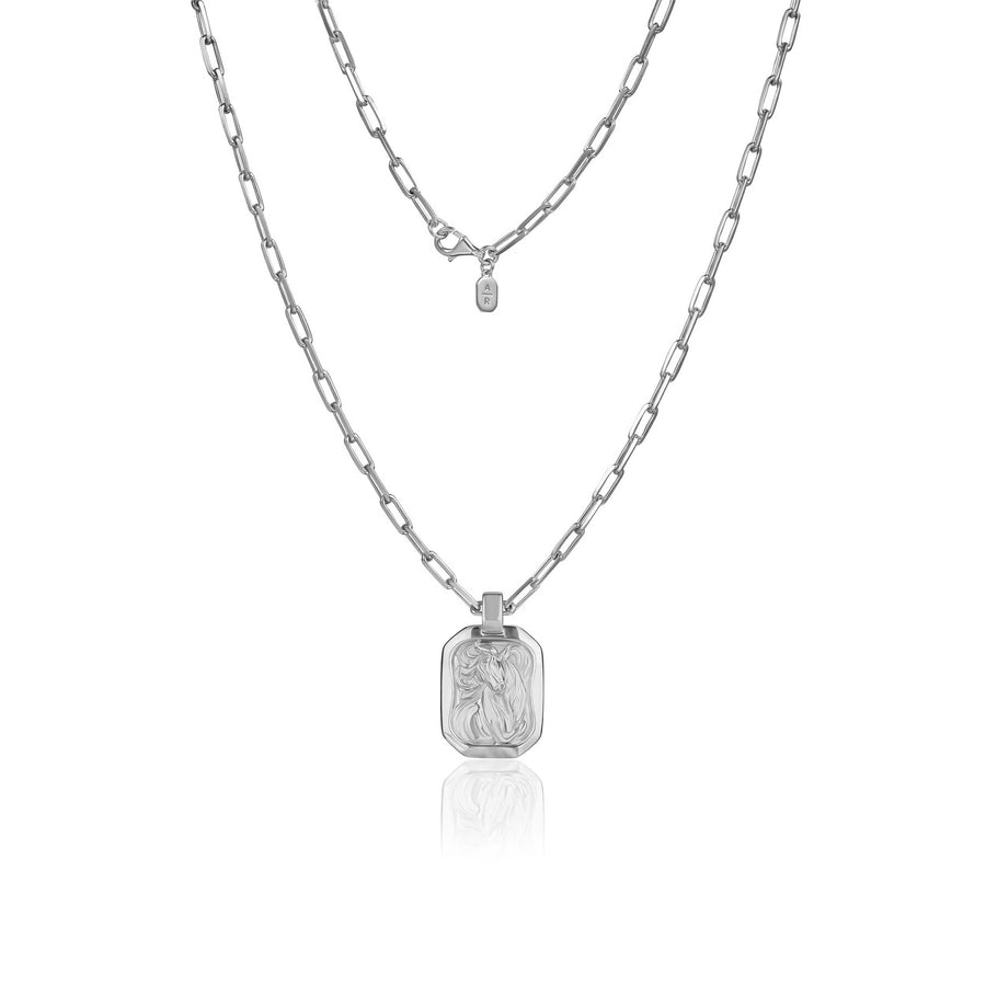 Taurus Pendant Zodiac Birthstone Necklace in Silver