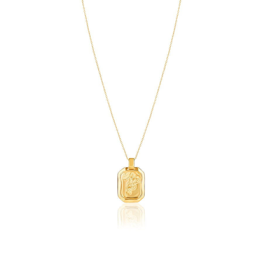 Virgo Pendant Zodiac Birthstone Necklace in Gold