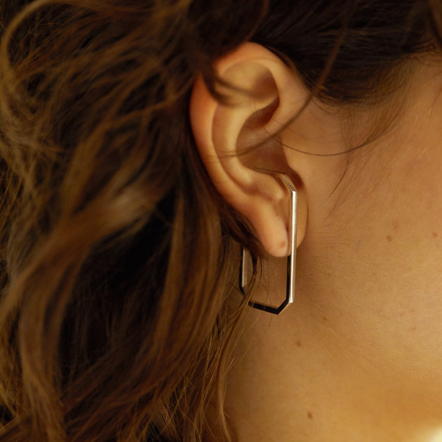 The Lara L Earrings Silver