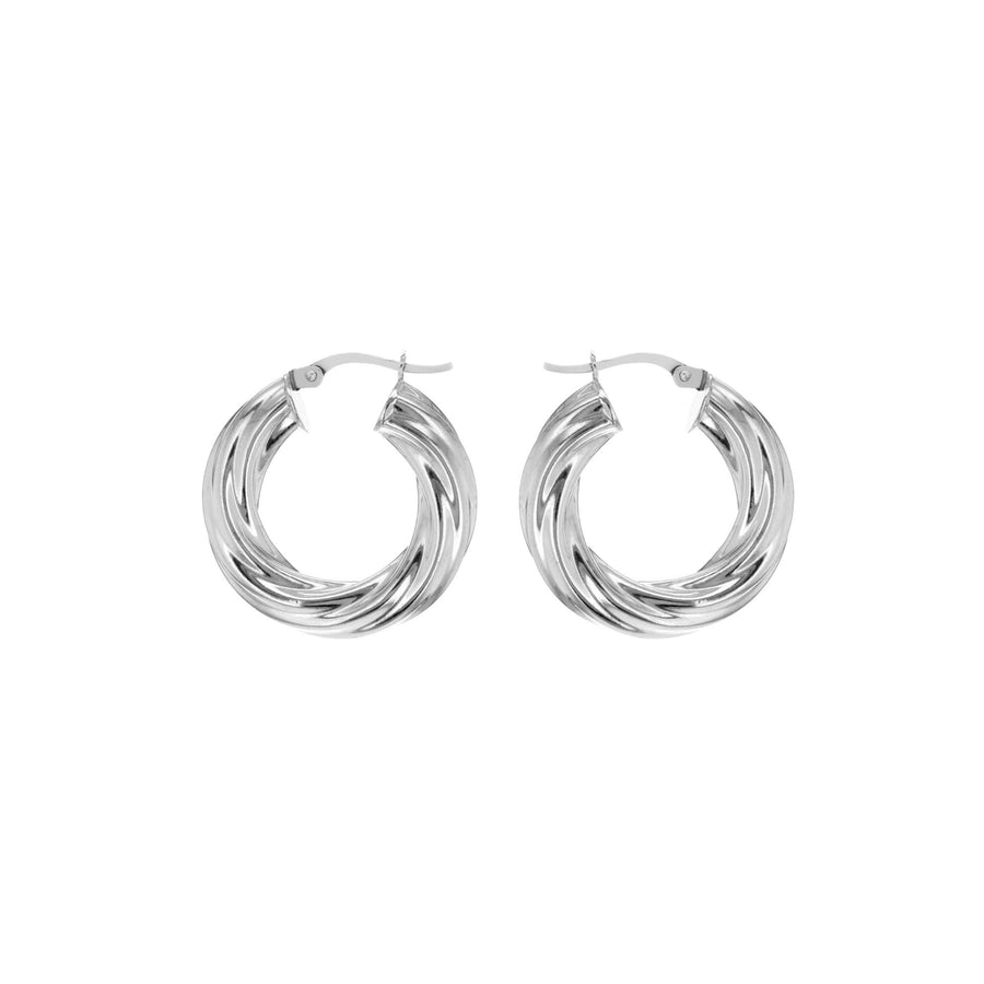 Meringue Silver Hoop Earrings