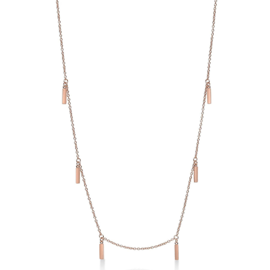 Multi Line Necklace Rose Gold