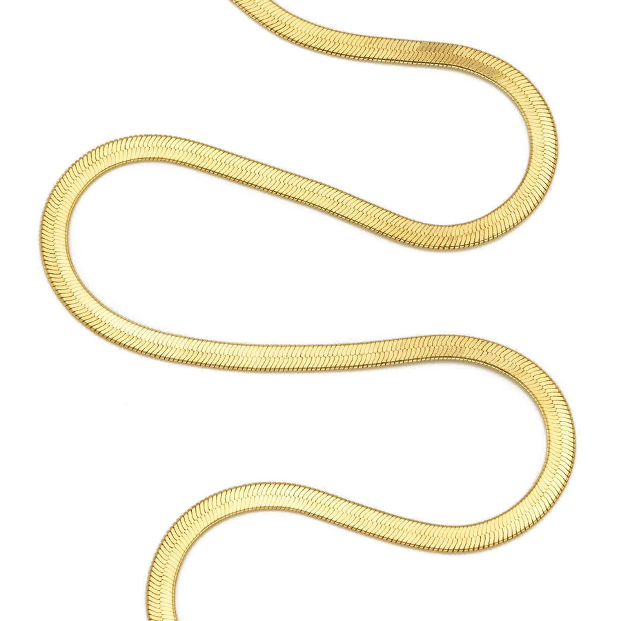 Snake Herringbone Chain Necklace
